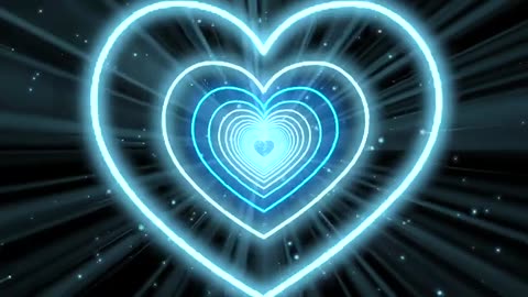 828. Heart Background💙Love Heart Tunnel Background Video Loop Heart