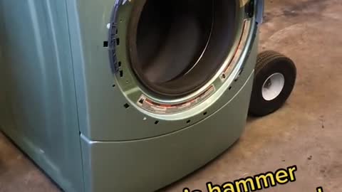 Not even Thor's hammer could take out this Whirlpool washer!!