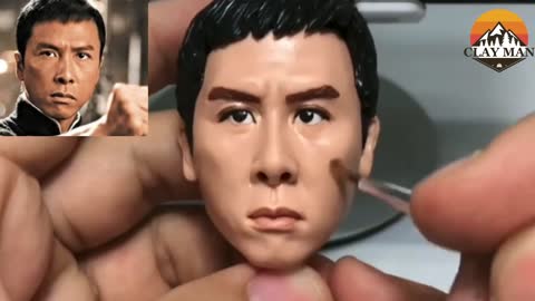 Clay sculpture - IP MAN Donnie Yen made from polymer clay