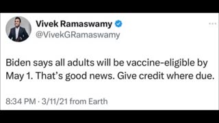 Flashback - Vaccine Good, Ramaswamy