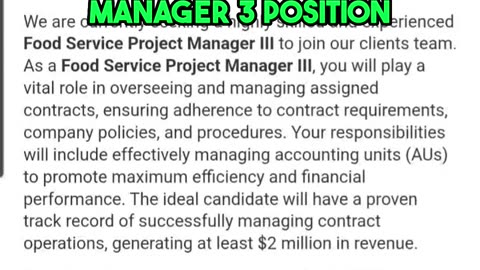 Job of the Day💰 $65K-$79K 🔥HIRING NOW! Food Service Project Manager