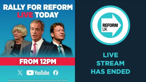 Rally For Reform UK : Birmingham NEC 30 June 2024