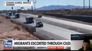 Mexican Police Escorting Illegals to U.S Border