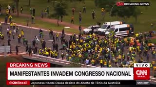 protester invades the national congress of Brazil