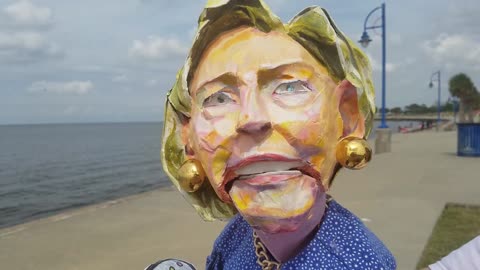 Hillary at the lake in New Orleans