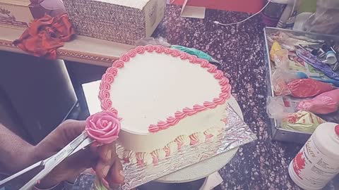 Perfect Engagement Heart Shape Cake Love Cake For Gf&Bf.Cake Vidio