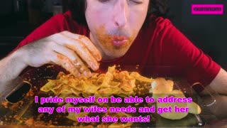 ASMR Eating GIANT NOODLES and Garlic Bread Knots ! * MESSY mukbang no talking * nomnom