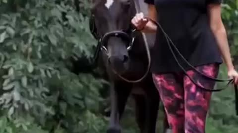 Kajal Agarwal riding horse