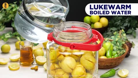 Lemon Chili Achar Pickle in water - Authentic Hala Heritage Recipe Food Fusion