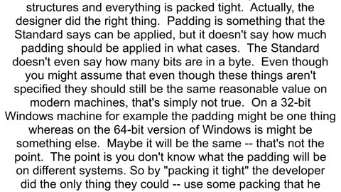 Force C structure to pack tightly