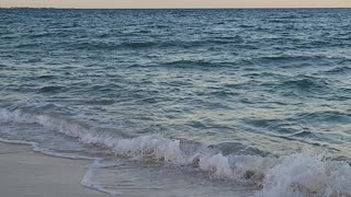 waves coming in at the beach at Dreams resort at Playa Mujeres, Mexico