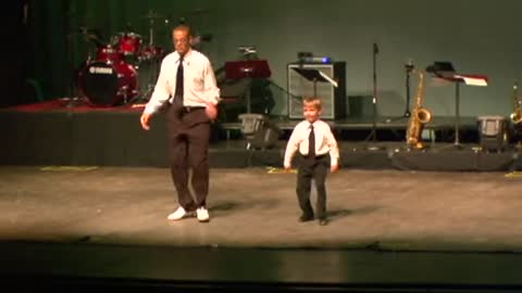 Tap Dance Showdown Between Talented Toddler And Seasoned Pro