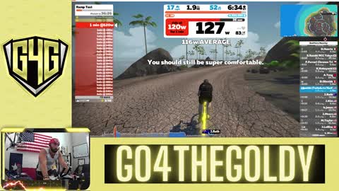 FTP Ramp Test on Zwift