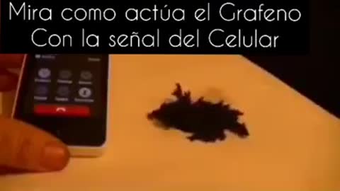 reacción del grafeno ante el teléfono / graphene reaction to the mobile