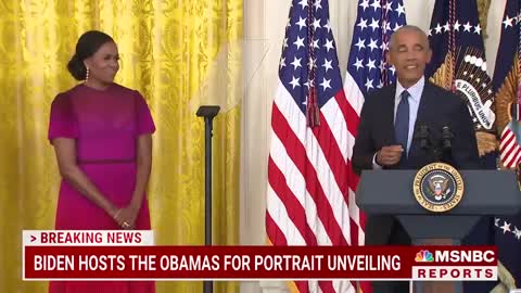 Barack Obama Thanks Biden For 'Faith In Our Democracy' At White House Portrait Unveiling