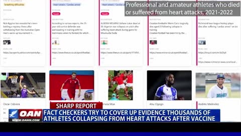 Fact checkers try to cover evidence thousands of athletes collapse from heart attacks after vaccine.
