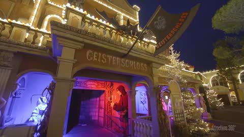 Ghost Castle Dark Ride _ Haunted Mansion-Like Ride_ _ Europa Park