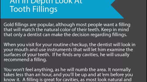 An In Depth Look At Tooth Fillings