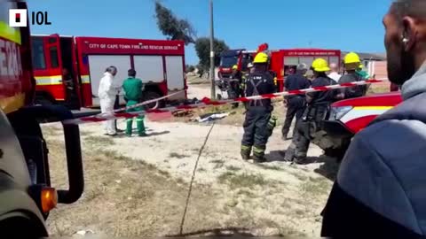 Watch: Construction workers fall inside drain in Cape Town