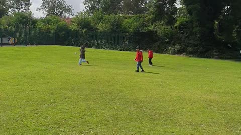 My children playing in the park