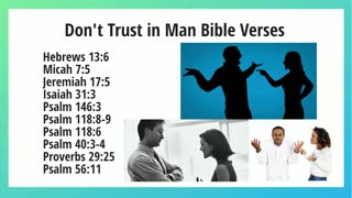 Don't Trust in Man Bible Verses