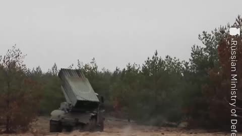 Check out Russian Grad MLRS crews working together with Uragan teams