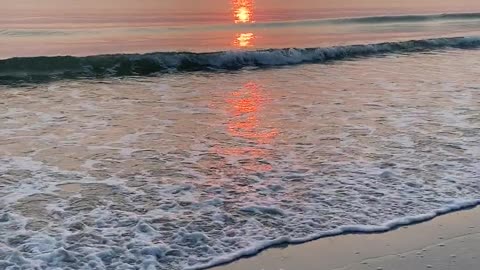 View of Sunset from the Beach