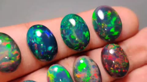 Buy AAA Ethiopian Black Opals Gemstone online at Cabochonsforsale