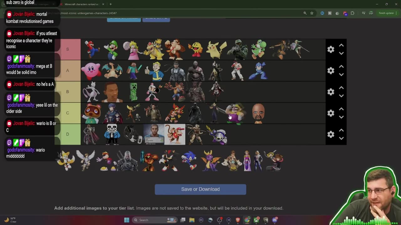 Gamer Ranking Examples Ranking the Most Iconic Gaming Characters: Tier List Showdown!