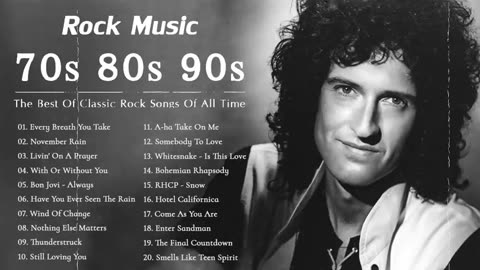 Classic Rock Greatest Hits 70's 80's 90's - Bon Jovi, Pink Floyd, Eagles, Queen, Def Leppard