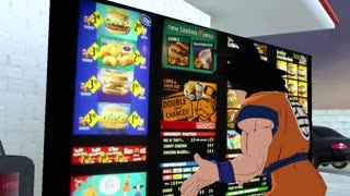 NOW PLAYING Keep hovering to play Goku vs Vegeta BUT its at McDonalds Pt 1