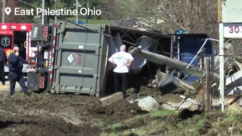 East Palestine Toxic Soil Spills from Truck