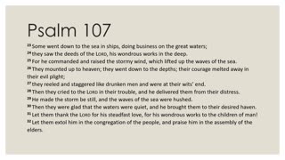 Psalm 107:17-32 Daily Devotion