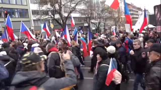 Prague, Czech Republic: anti government protests in response to economic conditions (Nov. 17, 2022)