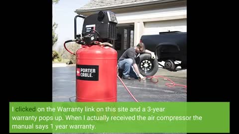 PORTER CABLE PXCMF220VW 20-Gallon Portable Air #Compressor-Overview