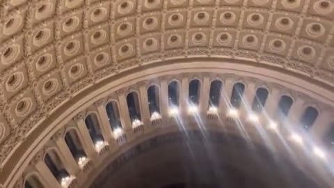 Matt Gaetz’s wife testing out Capitol acoustics with The Star Spangled Banner.