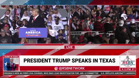 WE LOVE MIKE!" chants break out for MyPillow CEO Mike Lindell at Trump rally, TEXAS