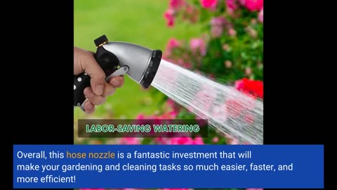 Buyer reviews : RESTMO Garden Hose Nozzle, Heavy Duty Metal Water Hose Nozzle with 7 Adjustable