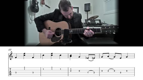 The Storms Are on the Ocean - Bluegrass Carter Style Flatpicking Guitar Lesson (Sheet Music + TAB)