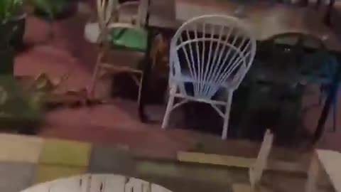 Moment a rare, powerful earthquake hits Marrakech restaurant