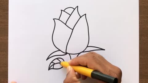 😅How to Draw a Rose Most Easiest Drawing for All😅😅