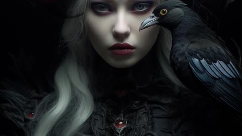 Gothic Girl | Gothic Woman | Raven Queen | Gothic Art | Digital Art | AI Art #gothic