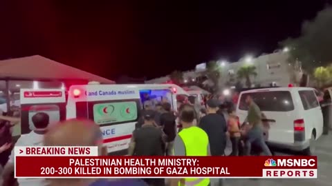 Hundreds killed in strike on Gaza hospital says Palestinian officials-