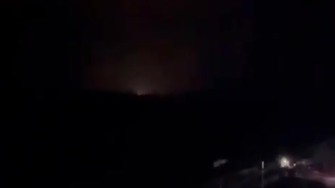 Heavy rocket attack taking place near Kharkiv, Ukraine.