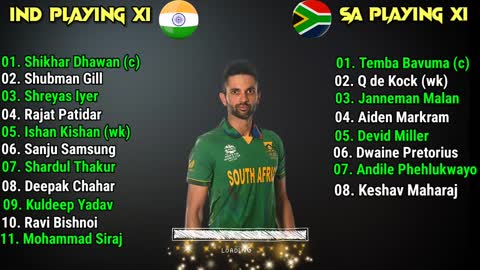 India 1st ODI playing 11 India vs South Africa 1st ODI final playing 11 Ind playing 11 for Sa