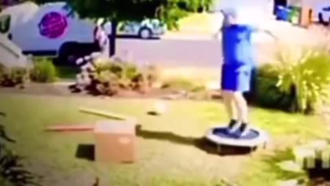 Man hilariously fall into the box he just brought