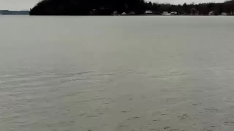 Saratoga Lake dock and beach for swimming area.