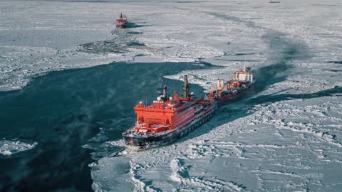 Um dos quebra-gelos nucleares russos - o "Yamal"