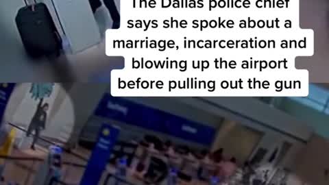 Video shows officer shooting woman who fired a gun at a Dallas airport