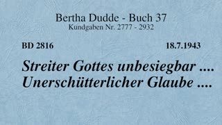 BD 2816 - STREITER GOTTES UNBESIEGBAR .... UNERSCHÜTTERLICHER GLAUBE ....